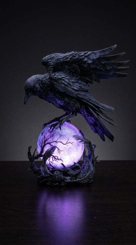 Raven's Moon Crystal Lamp